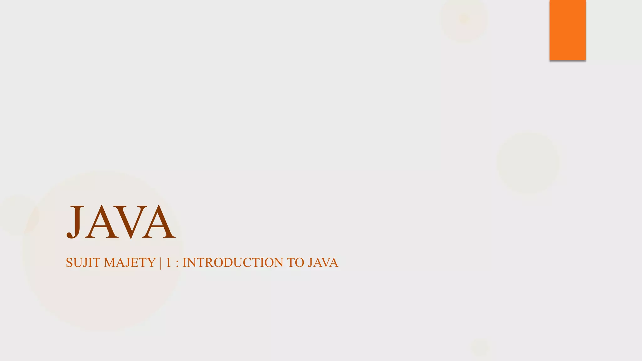 Introduction to java | PPT