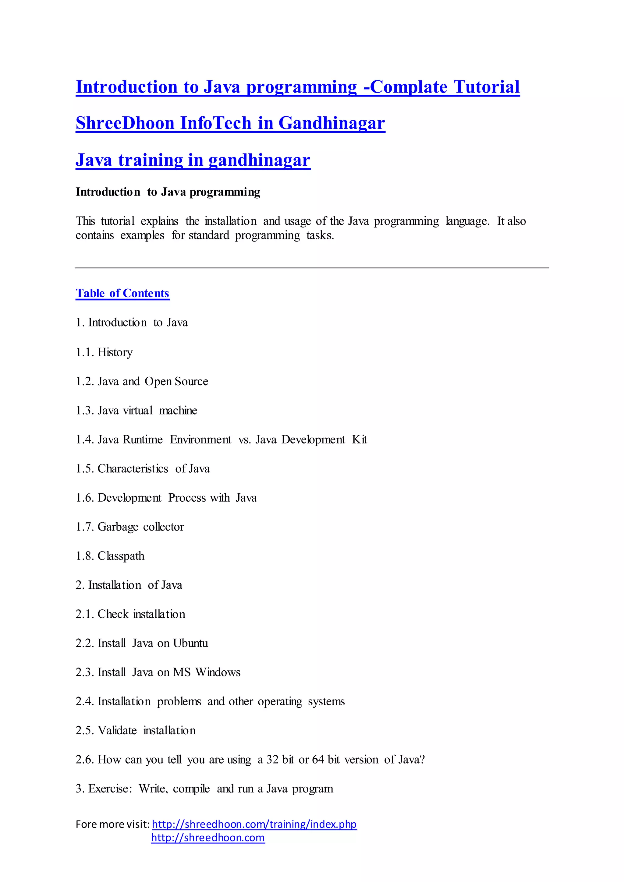 Introduction to java | PDF