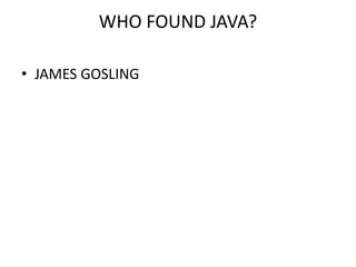 Introduction to java | PPT | Free Download