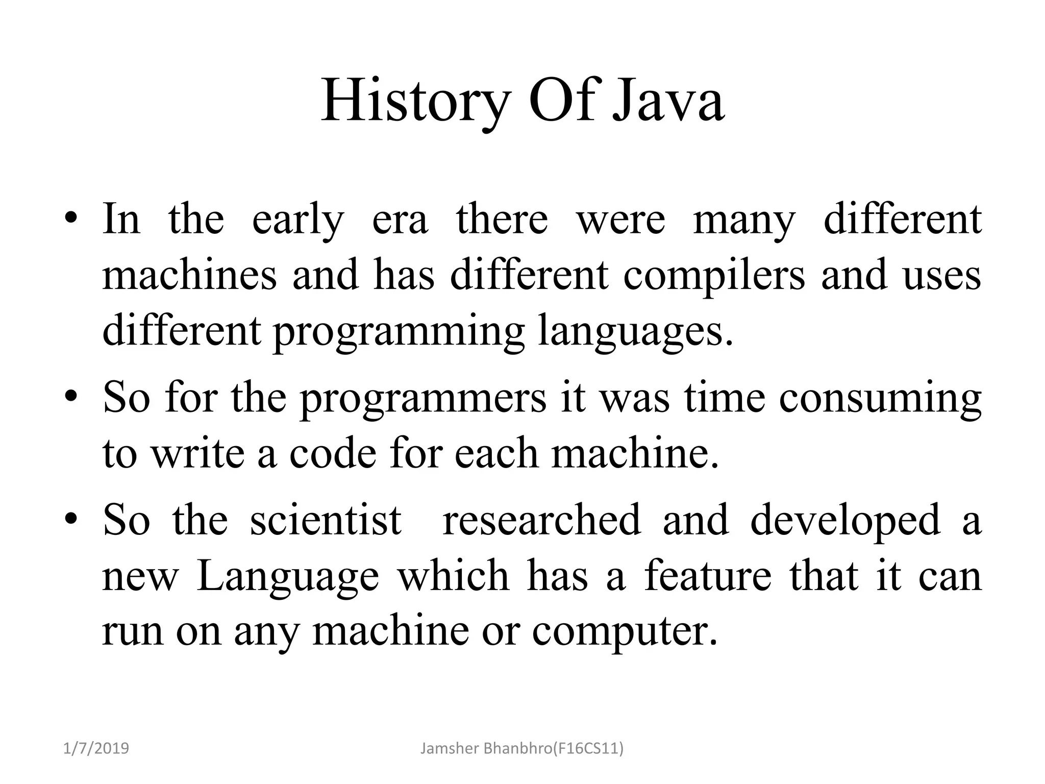 Introduction to java | PPT