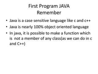 Introduction to java | PPT
