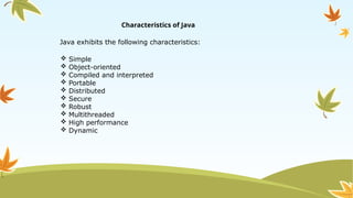 JAVA was developed by Sun Microsystems in 1991 | PPTX