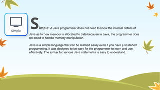 JAVA was developed by Sun Microsystems in 1991 | PPTX