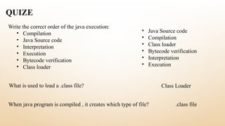 Introduction to JAVA which contains concept of OOPs | PPTX