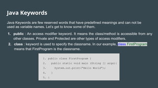 Introduction to basic Programming with Java | PPTX