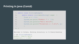 Introduction to basic Programming with Java | PPTX