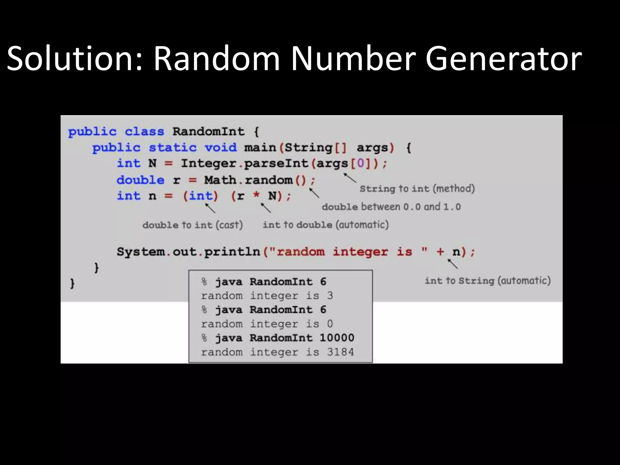 Solution: Random Number Generator
 