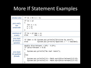More If Statement Examples
 