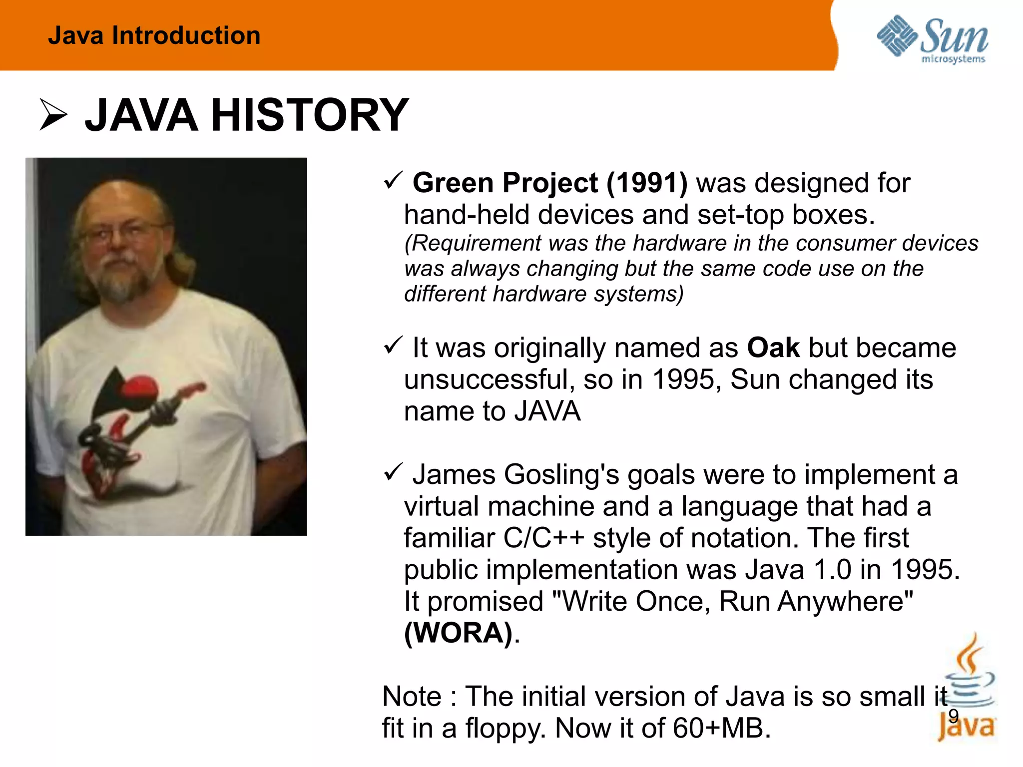 Introduction to java | PPTX
