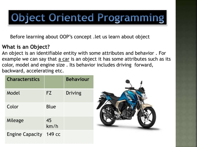 Introduction to Object Oriented Programming Class IX | PPTX ...