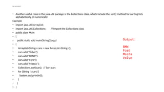 Introduction to Java Collections Introduction to Java Collections | PPTX