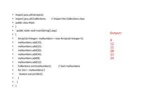 Introduction to Java Collections Introduction to Java Collections | PPTX