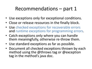Introduction to java exceptions | PPT