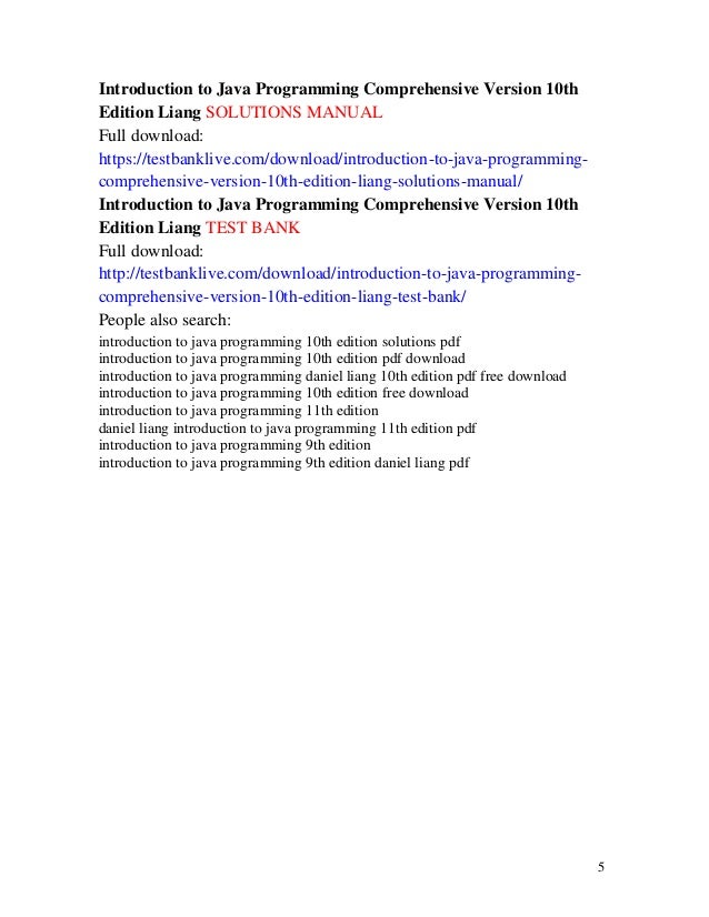 Introduction to java programming comprehensive version 10th edition l…