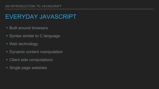Introduction to Javascript | PPT