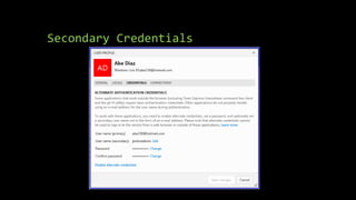 Secondary Credentials
 