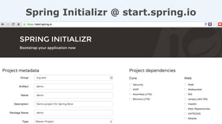 Spring Initializr @ start.spring.io
 