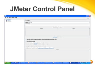 JMeter Control Panel
 