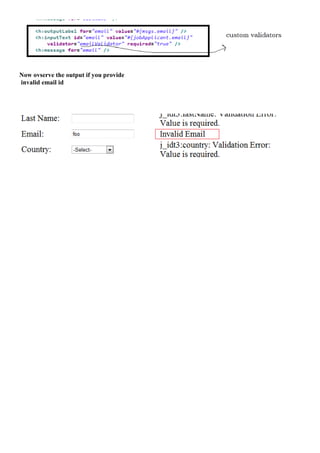 Now ovserve the output if you provide
invalid email id
 