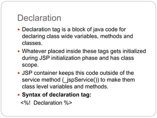 Introduction to JSP.pptx | Web Development | Internet