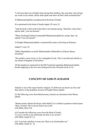 Muhammadim Introduction To Judaism (Dr Zakir Naik) | PDF