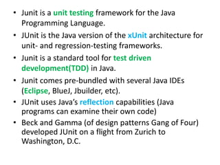 Introduction to JUnit | PPT
