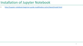 Introduction to Jupyter notebook and MS Azure Machine Learning Studio | PPT