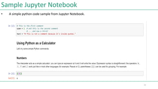 Introduction to Jupyter notebook and MS Azure Machine Learning Studio Slide 21