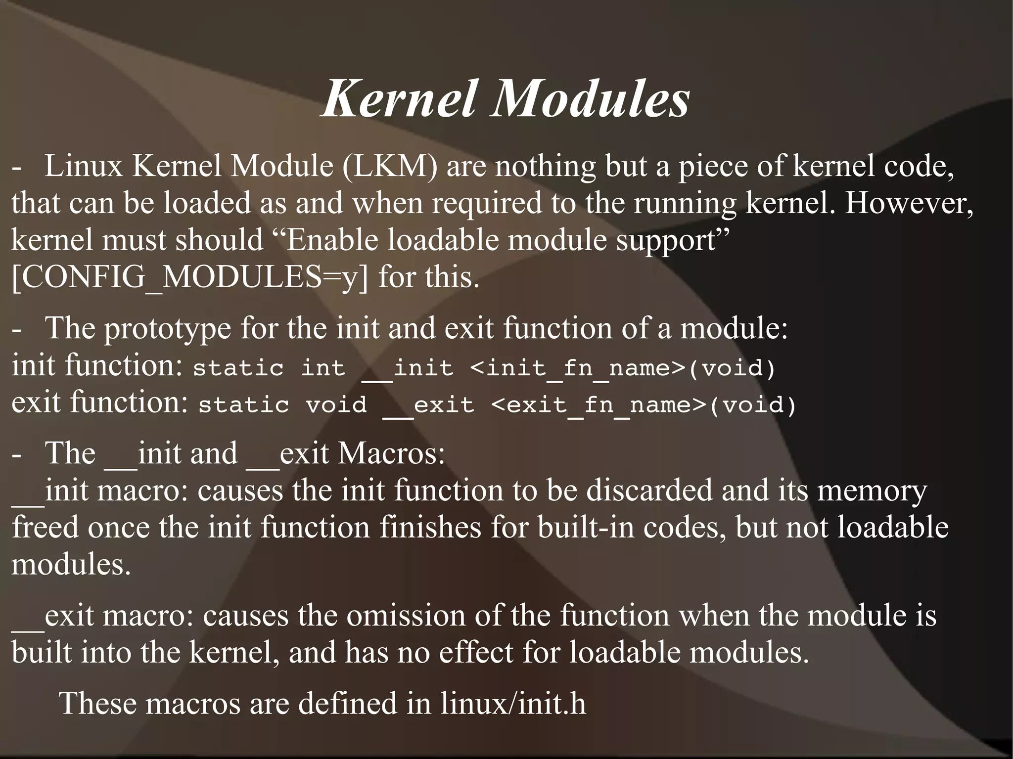 Introduction To Linux Kernel Modules | PDF | Operating Systems ...