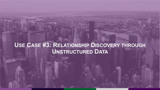 USE CASE #3: RELATIONSHIP DISCOVERY THROUGH
UNSTRUCTURED DATA
 
