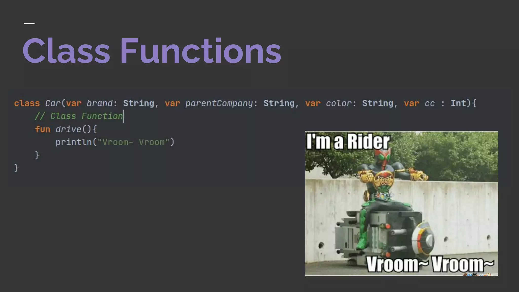 Class Functions
 