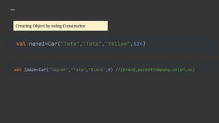 Creating Object by using Constructor
 