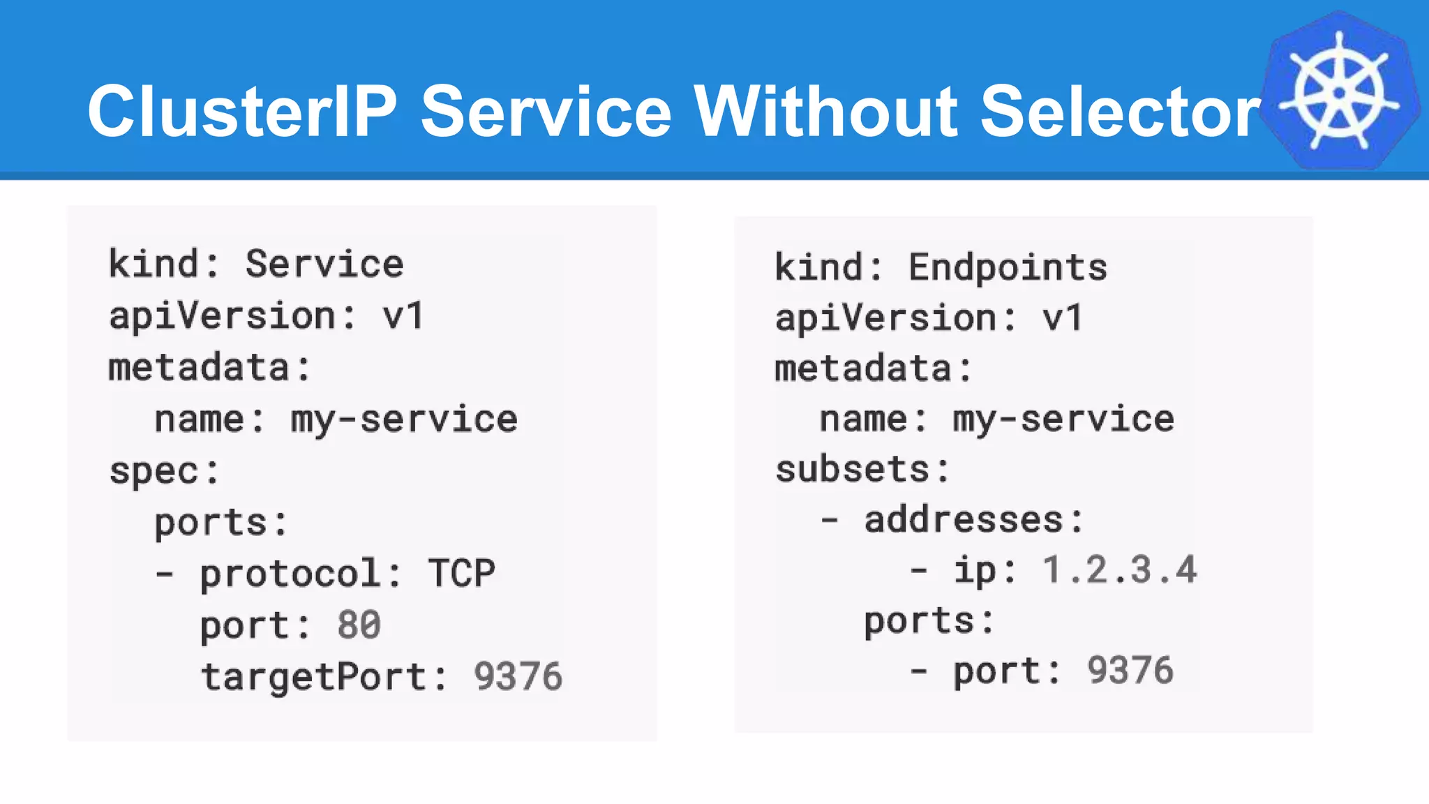 ClusterIP Service Without Selector
 