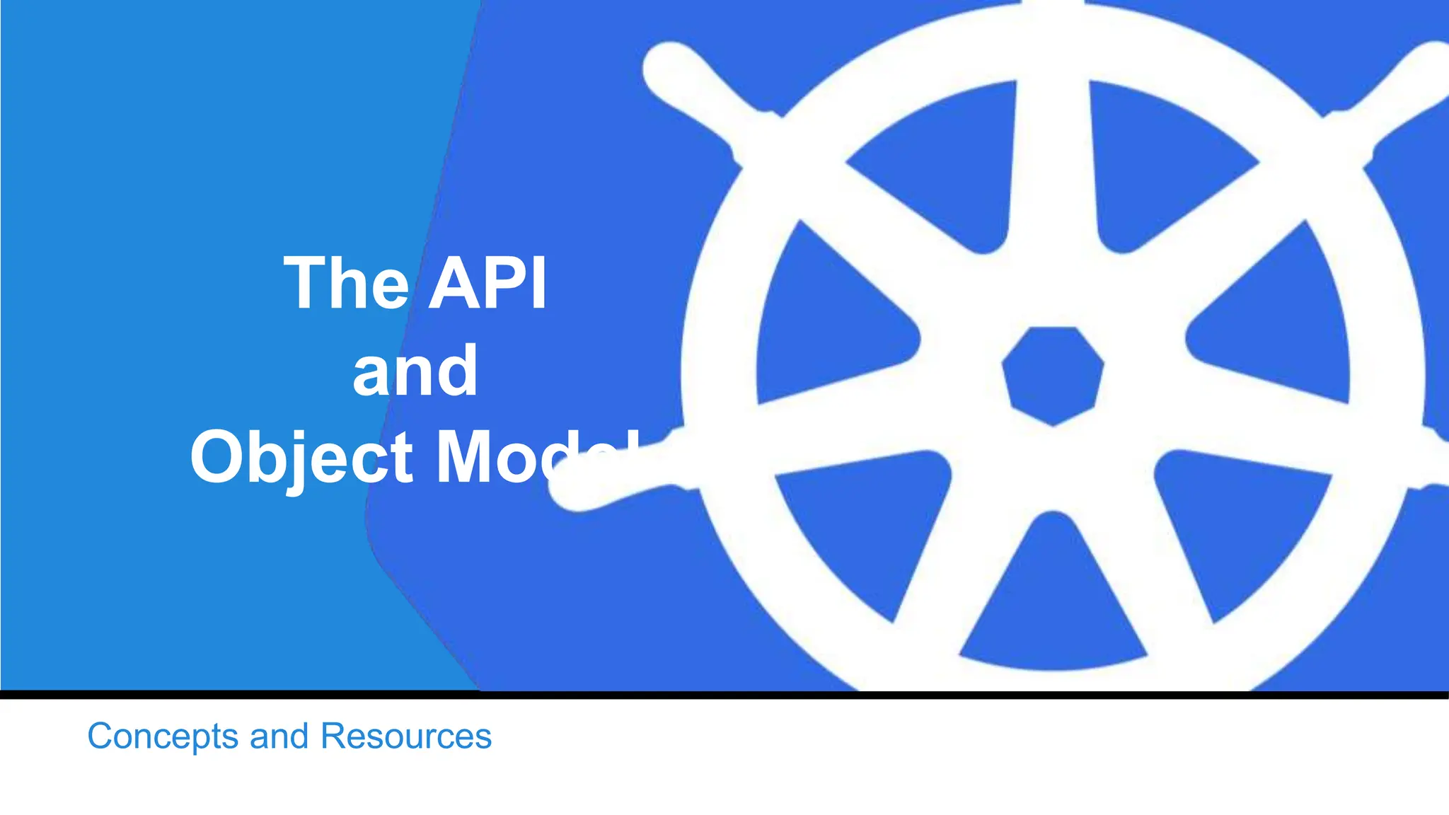 Concepts and Resources
The API
and
Object Model
 