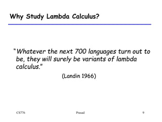 Introduction to lambda calculus | PPT