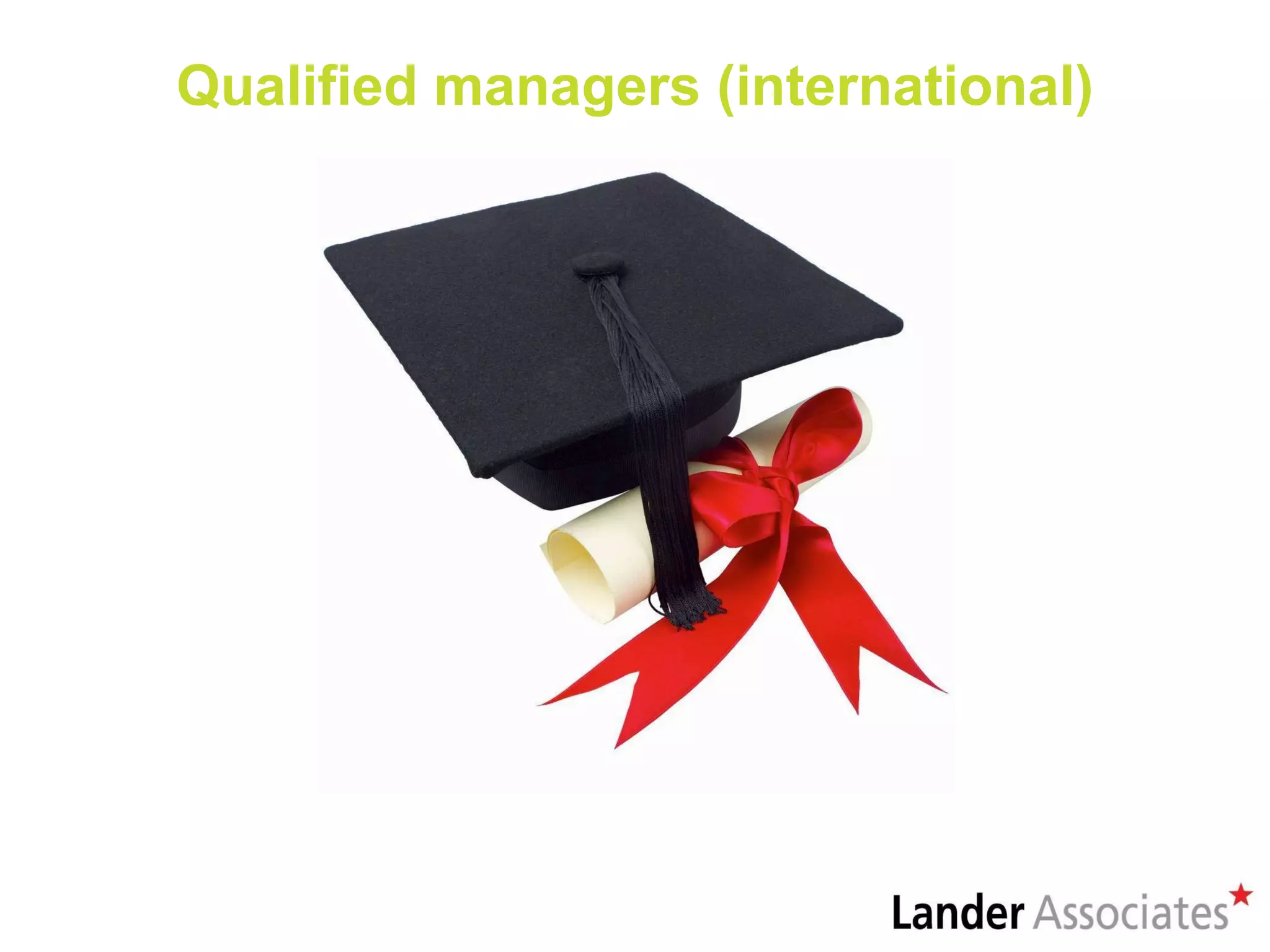 Qualified managers (international) 