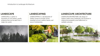 Landscape Intro INTRODUCTION TO LANDSCAPE.pptx INTRODUCTION TO LANDSCAPE.pp
