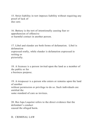 Introduction to Law Final Exam Instructions Instructor .docx