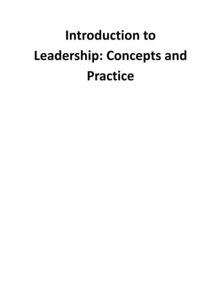 Introduction to Leadership Concepts and Practice.docx