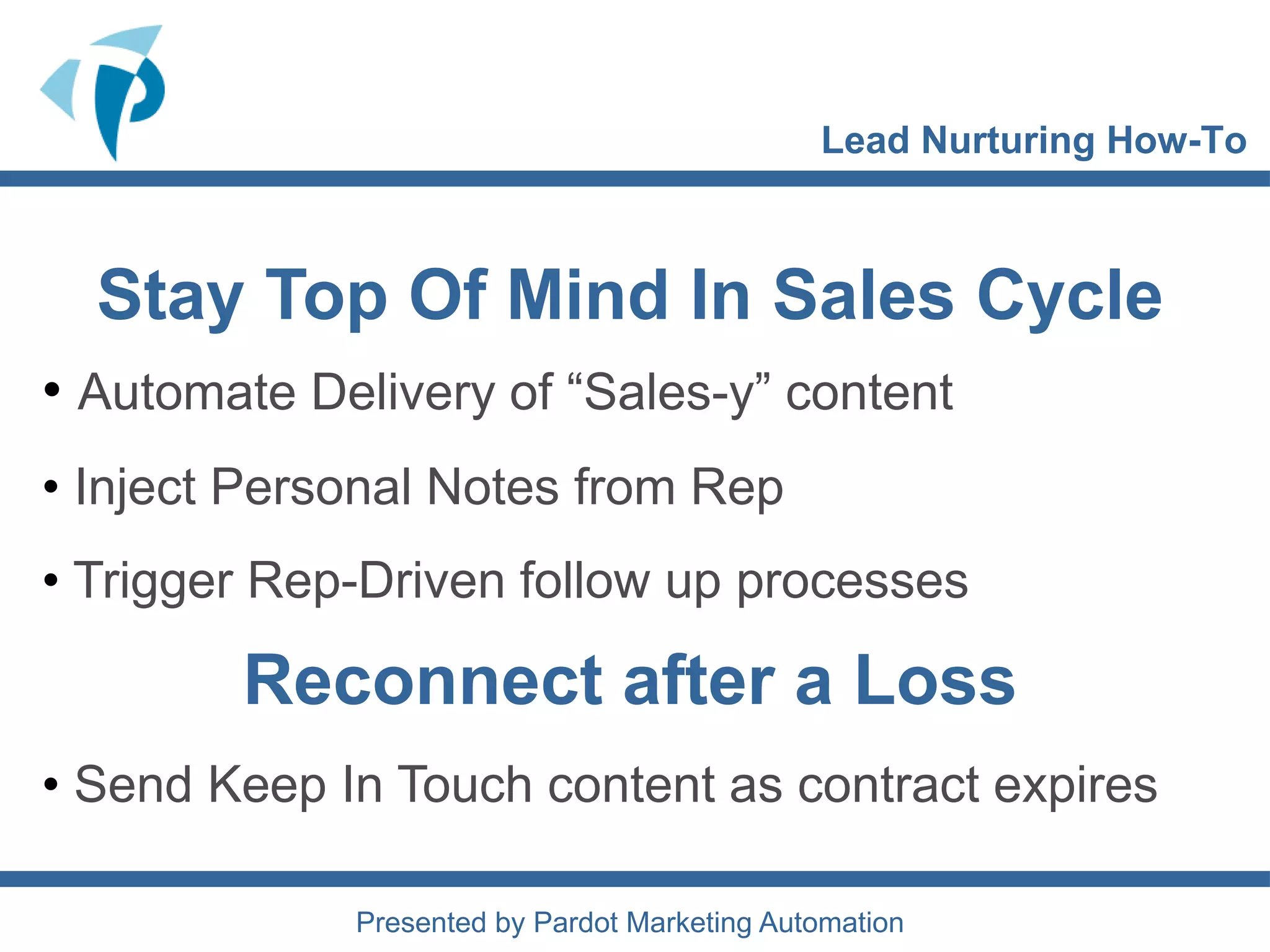 The Need for Lead QualificationExample Implicit Lead Scoring Model:Form or landing page conversion: 			+50 points