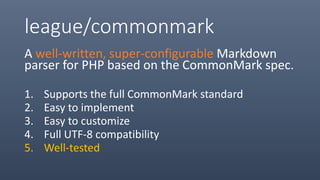 Introduction to league/commonmark