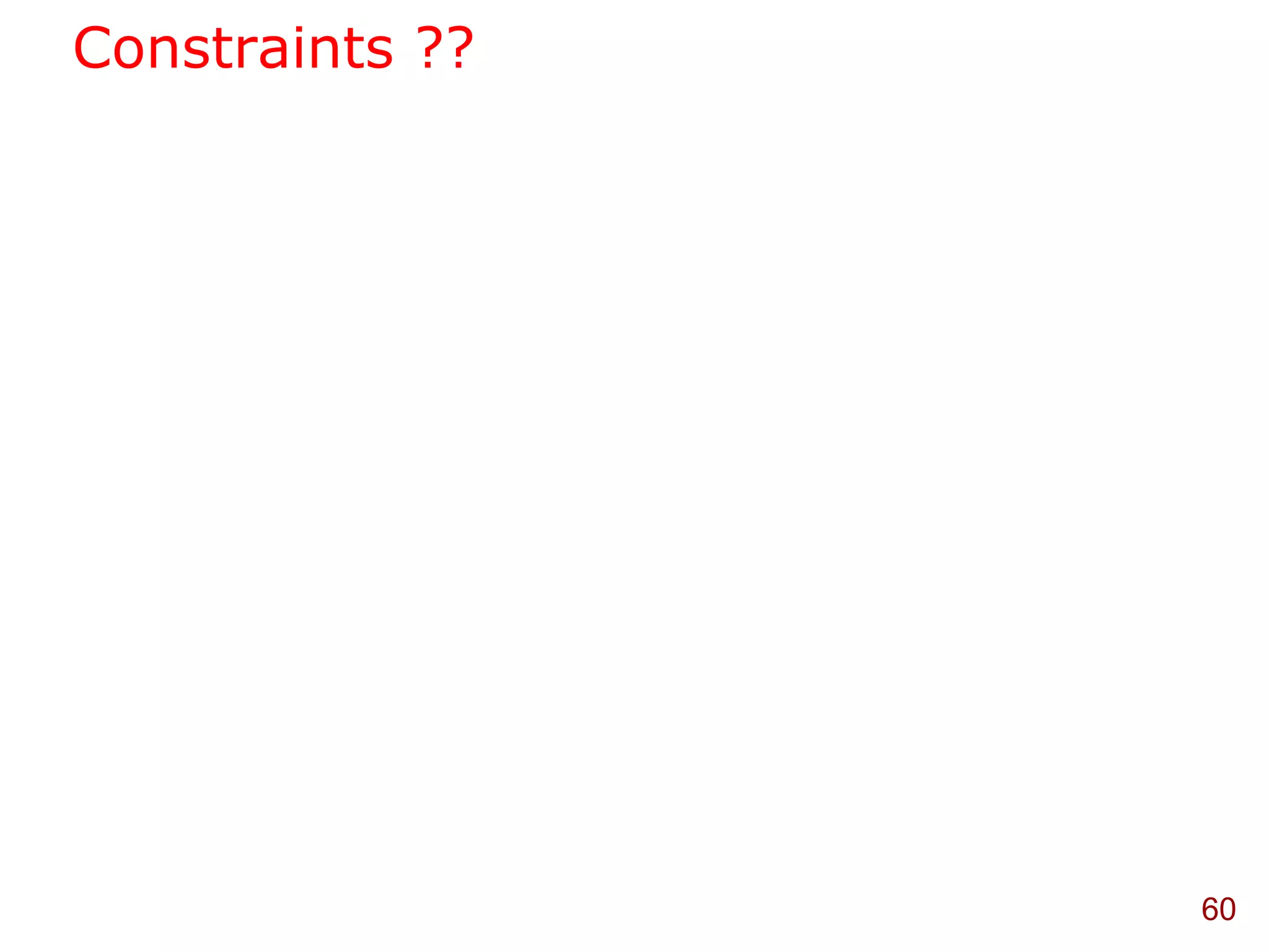 Constraints ??




                 60
 