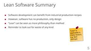 Introduction to Lean Software & Kanban | PDF