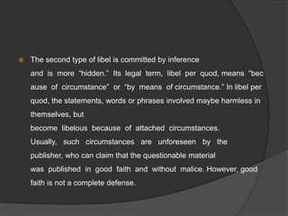 Introduction to libel PPT