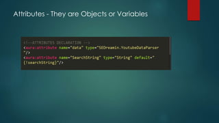 Attributes - They are Objects or Variables
 