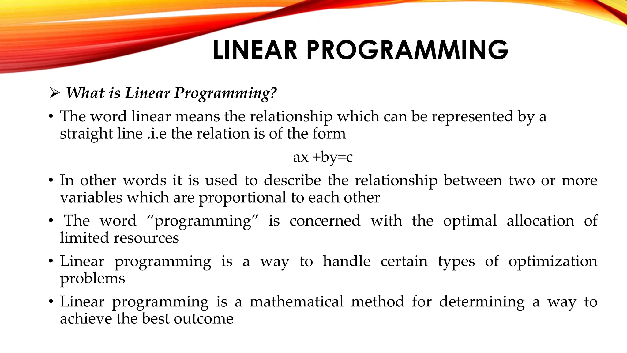 Introduction to Linear programing.ORpptx | PPT