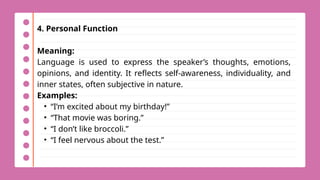 INTRODUCTION TO LINGUISTICS: LANGUAGE, CHARACTERISTICS, AND FUNCTIONS ...