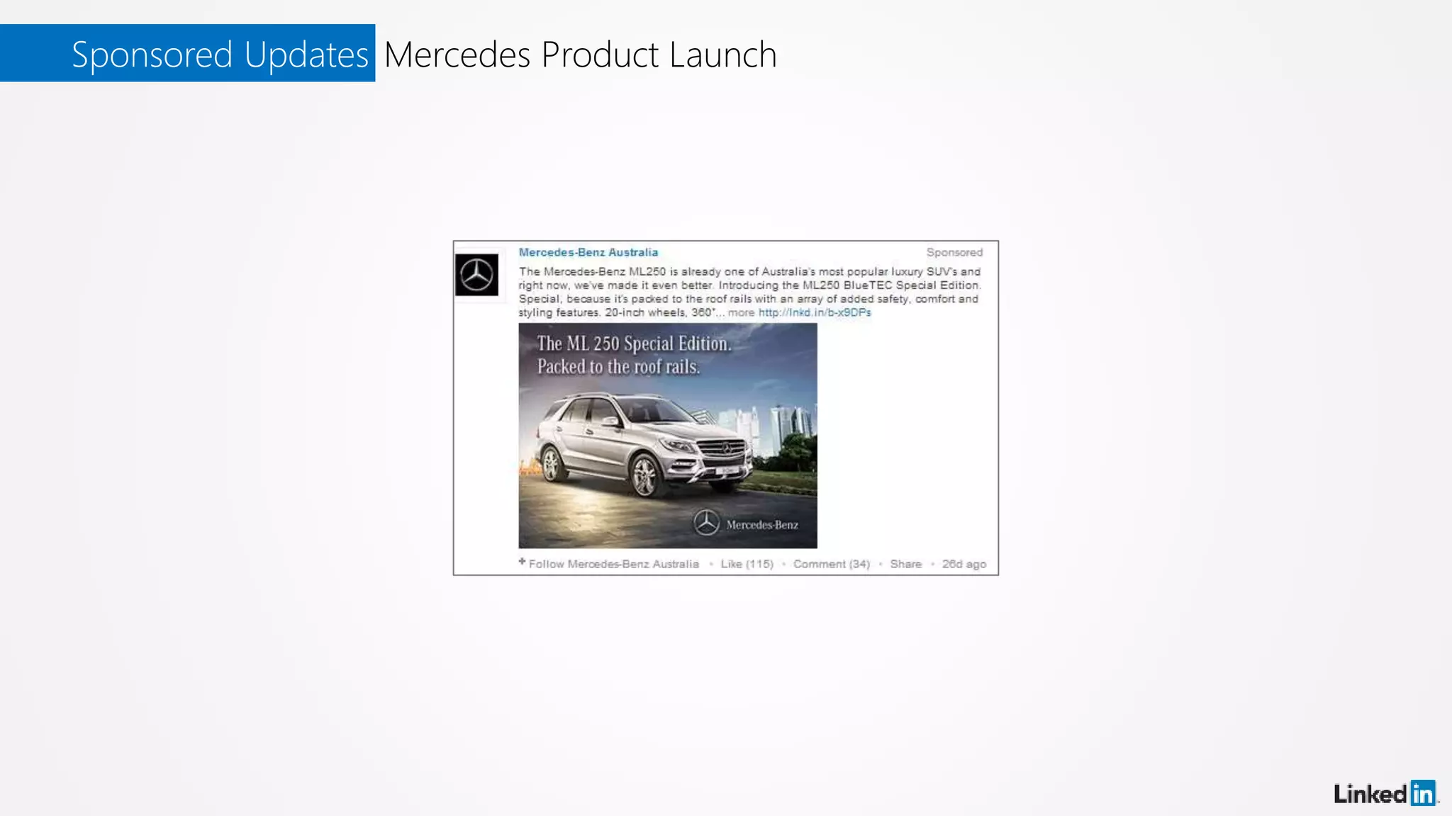Sponsored Updates Mercedes Product Launch
 