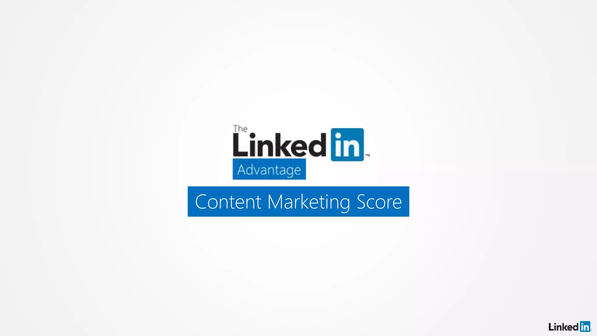 Content Marketing Score
 