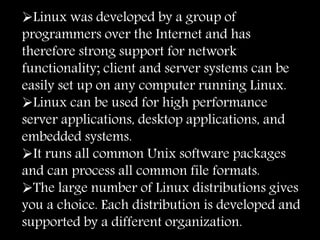 Introduction to linux ppt | PPTX